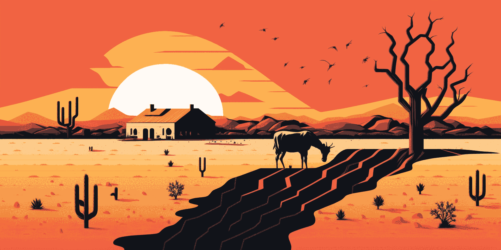 Image represent how climate change is causing longer and drier dry seasons in some regions, leading to significant challenges for agriculture and ecosystems due to drier soil. Learn more about how soil moisture is being impacted.